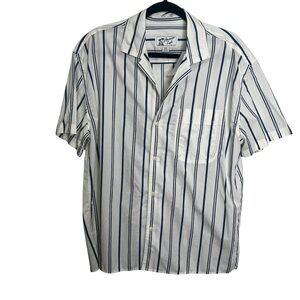 American Eagle Outfitters Poolside Striped Button-Up Sort Sleeve Shirt Mens M